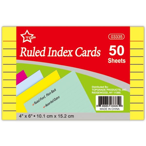 48 Packs of Ruled Index Card