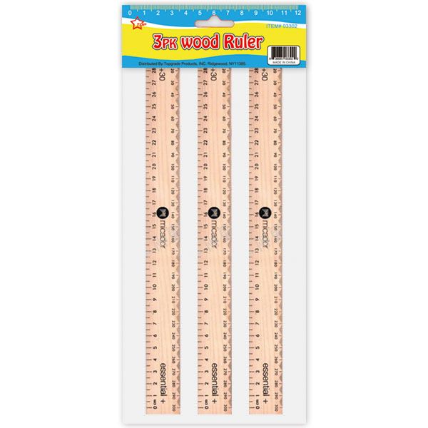 96 Pieces of Three Piece Wooden Ruler