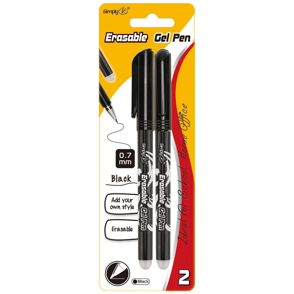 24 Pieces of erasable gel pen 2ct 0.7mm black