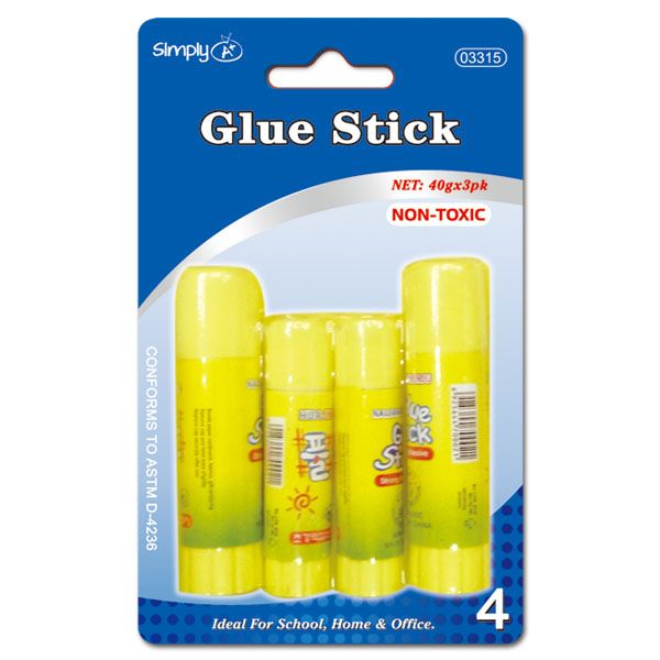 96 Wholesale 4 Piece Glue Stick