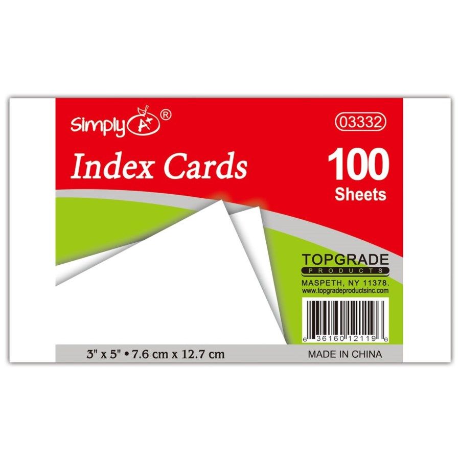 108 Pieces of 100 Count Unruled Index Card