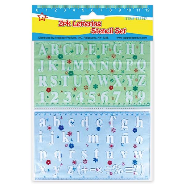 108 Pieces of 2 Pack Lettering Stencil Set