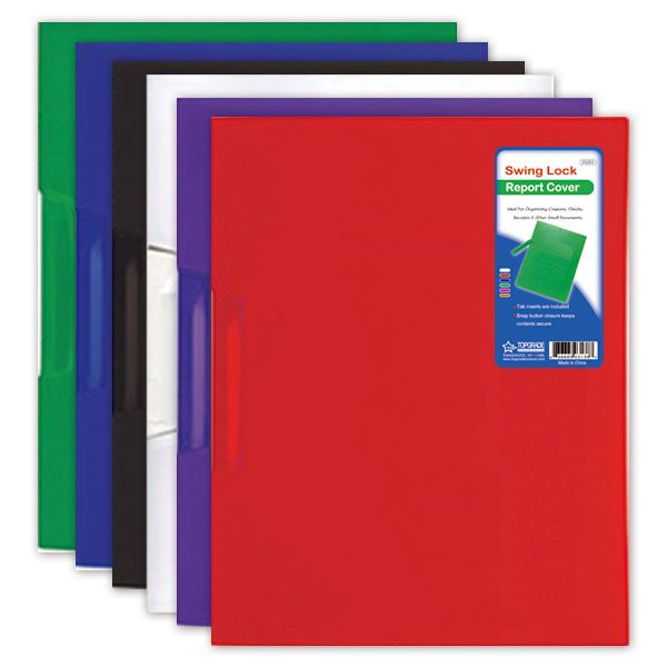 144 Wholesale Swing Lock Report Cover Letter Size Assorted Color at