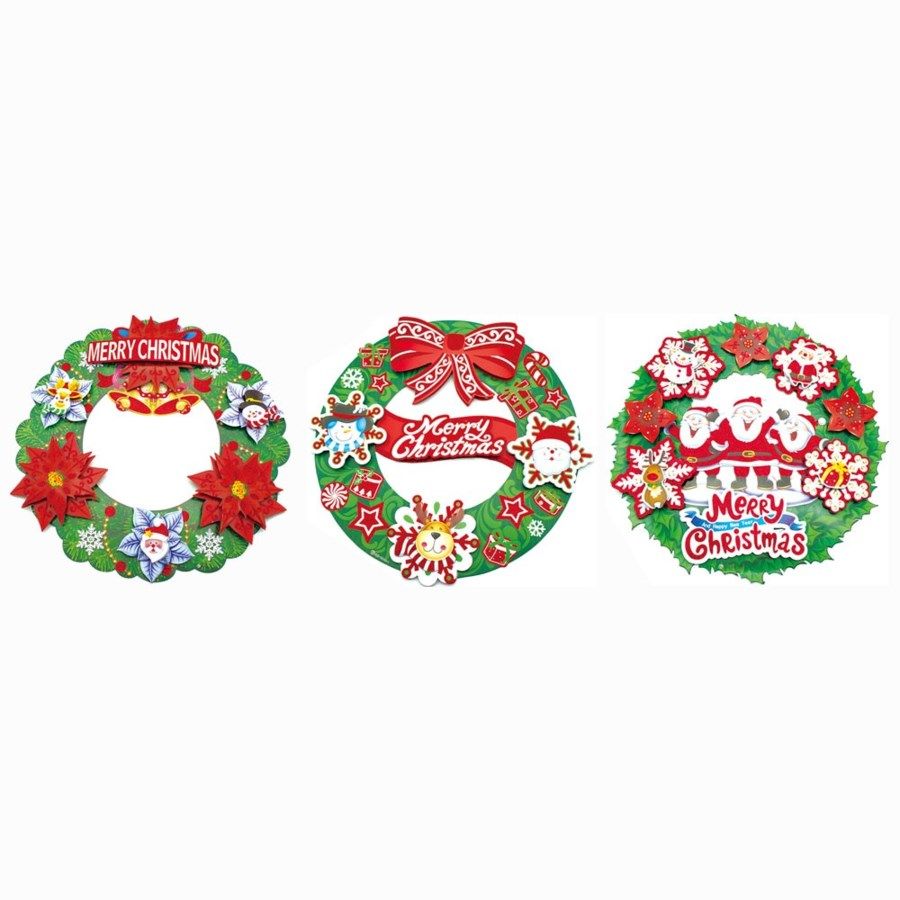 96 Pieces of Xmas 3d Cutout Wreath