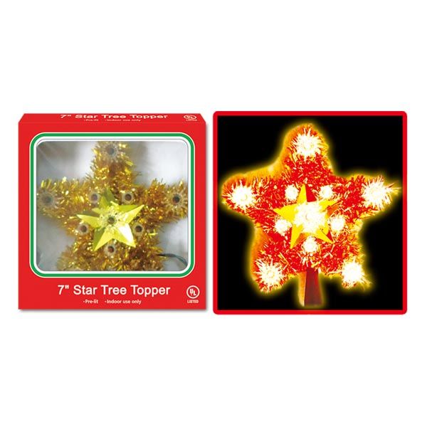 24 Pieces 8"11l Candle Tree Topper ul Christmas Novelties at