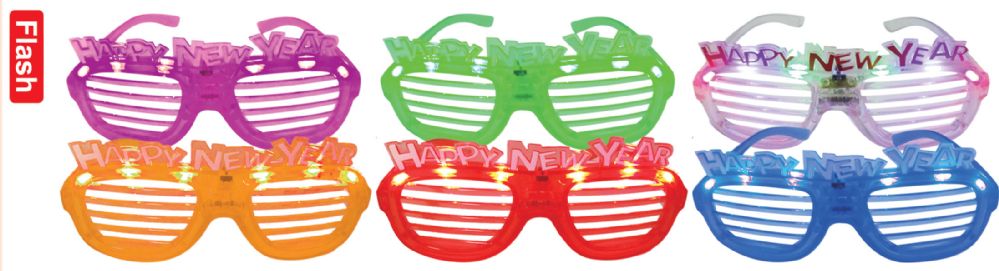 60 Pieces of New Year Glasses Flash