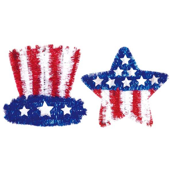 108 Pieces of July 4 Tinsel Decoration