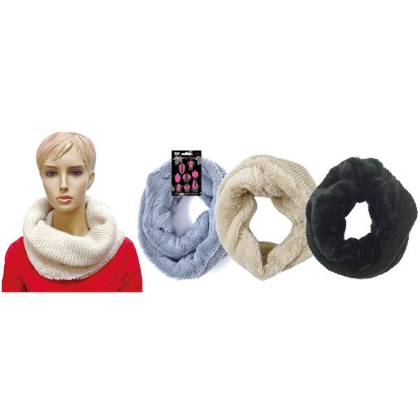 12 Pieces of Lady's Infinity Scarf In Assorted Colors