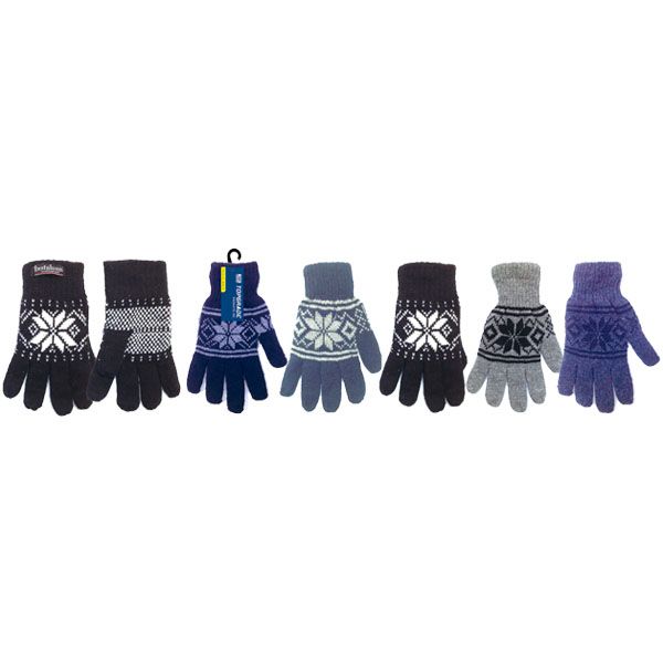 72 Pairs Knit Gloves/snowflake Double Layer - Knitted Stretch Gloves