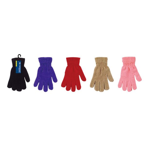 96 Pairs Lady's Gloves In Assorted Colors - Knitted Stretch Gloves