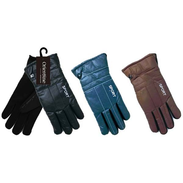 48 Pairs Men's Gloves Man Made Leather - Leather Gloves
