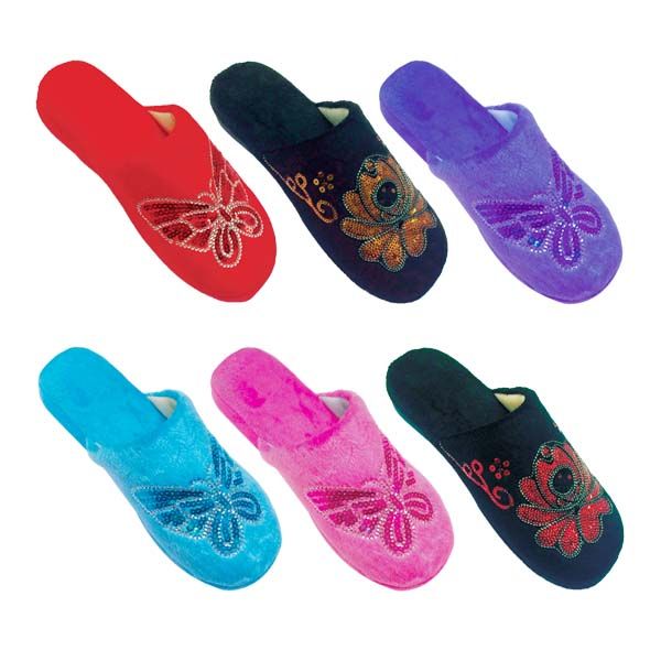 36 Pairs Lady's Winter Slippers Size 5-10 - Women's Slippers