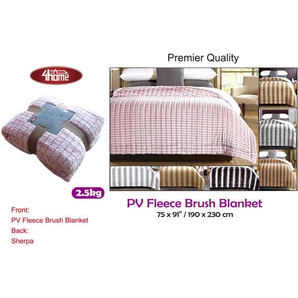8 Wholesale 2.5kg Premier Fleece Blanket 75x91"/190x230cm
