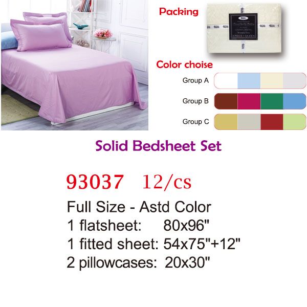12 Pieces Solid Bed Sheet Set/full - Comforters & Bed Sets