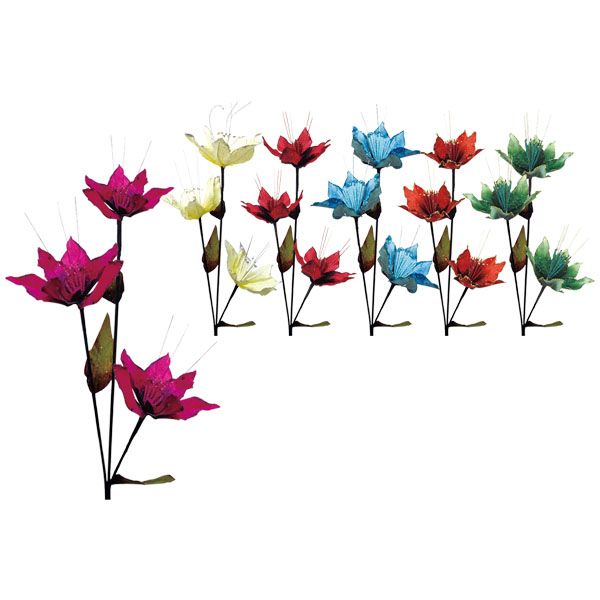 36 Pieces 33"/3 Heads Flower With Glitter - Artificial Flowers
