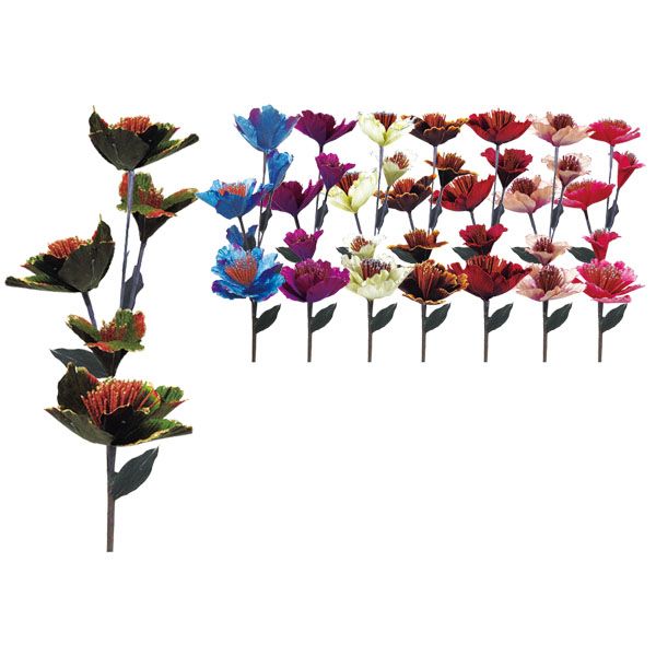 48 Pieces 47"-5 Heads Flower With Glitter - Artificial Flowers