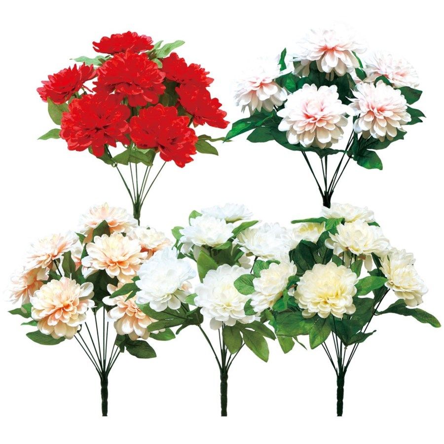 144 Pieces Nine Heads Flower Assorted Color - Artificial Flowers
