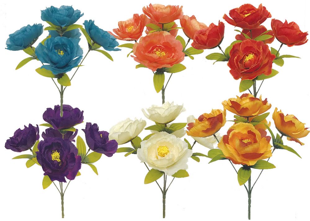 144 Pieces Flower Assorted Colors - Artificial Flowers