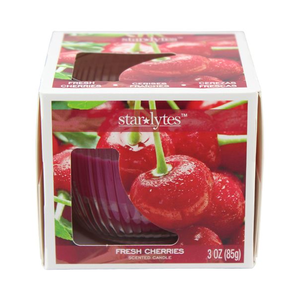 72 Pieces Cherry Candle 3oz - Candles & Accessories