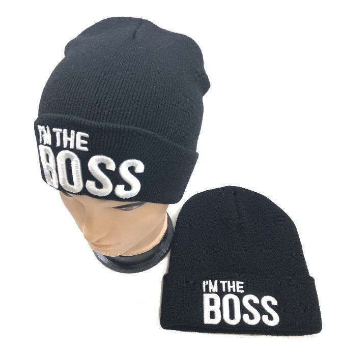 48 Pieces I'm The Boss Beanie Knit Hat - Winter Beanie Hats