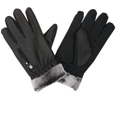 72 Pairs Men Leather Glove With Fur Cuff - Ski Gloves