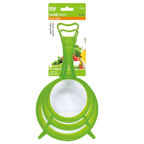 96 Wholesale Three Piece Strainer With Handle
