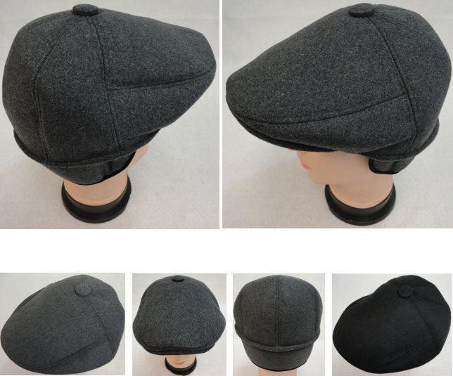 48 Pieces Warm Ivy Cap With Ear Flaps WooL-Like Solid Color Button Top - Fedoras, Driver Caps & Visor