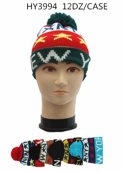 24 Pieces Unisex Winter Hat Assorted Color One Print - Fashion Winter Hats