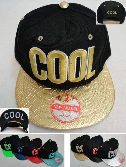 24 Pieces Snap Back Flat Bill Hat [cool] Textured Bill - Baseball Caps & Snap Backs