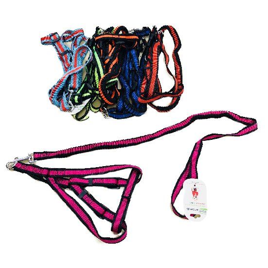 36 Pieces Medium Harness And 48" ShocK-Absorbing Leash - Pet Collars and Leashes
