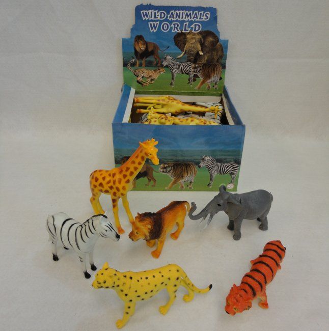 48 Pieces Large Plastic Zoo Animal - Animals & Reptiles