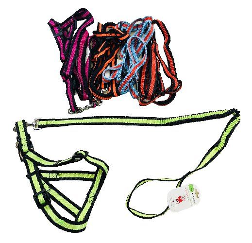 36 Pieces Large Harness And 54" ShocK-Absorbing Leash - Pet Collars and Leashes