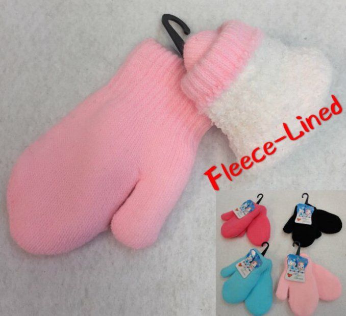 36 Pieces of Baby Fleece Lined Mittens