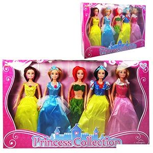 6 Wholesale 22 Piece Princess Doll Collections