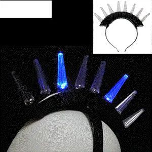 48 Pieces Flashing Led Mohawk Headband - Costumes & Accessories