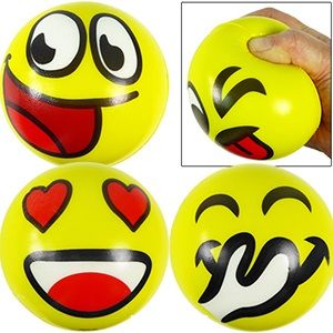 72 Pieces Large Emoji Stress Relax Balls - Balls