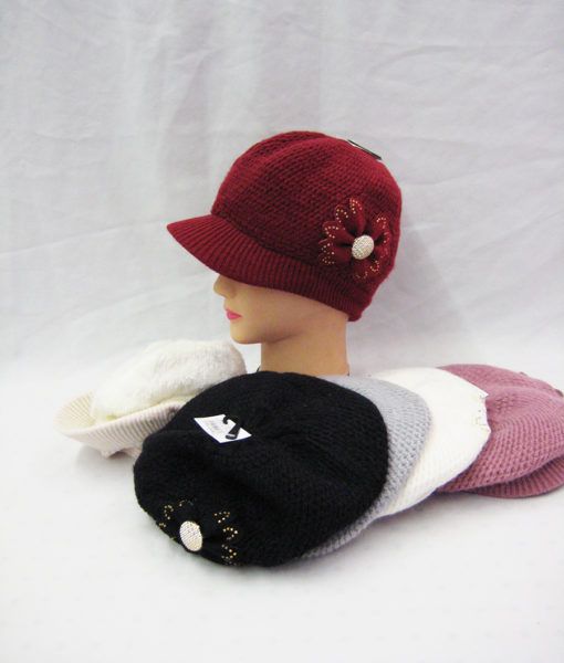 36 Pieces Women's Floral Visor Cap - Baseball Caps & Snap Backs