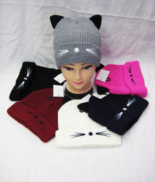 36 Pieces Womens Fashion Winter Cat Beanie - Winter Beanie Hats