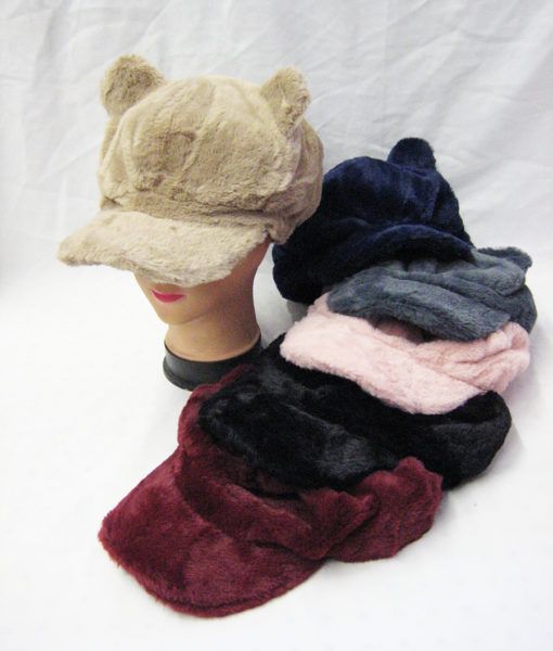 36 Pieces Womens Fashion Winter Cap With Ears Assorted Color - Fashion Winter Hats