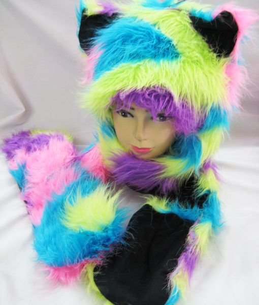12 Pieces of Winter Animal Hat Colorful
