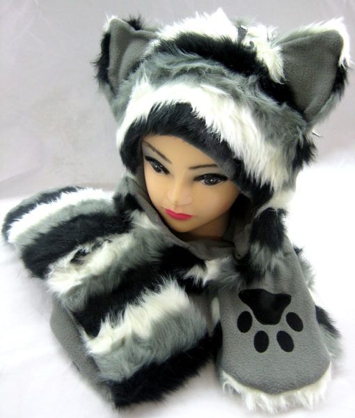 12 Pieces of Winter Long Animal Hat