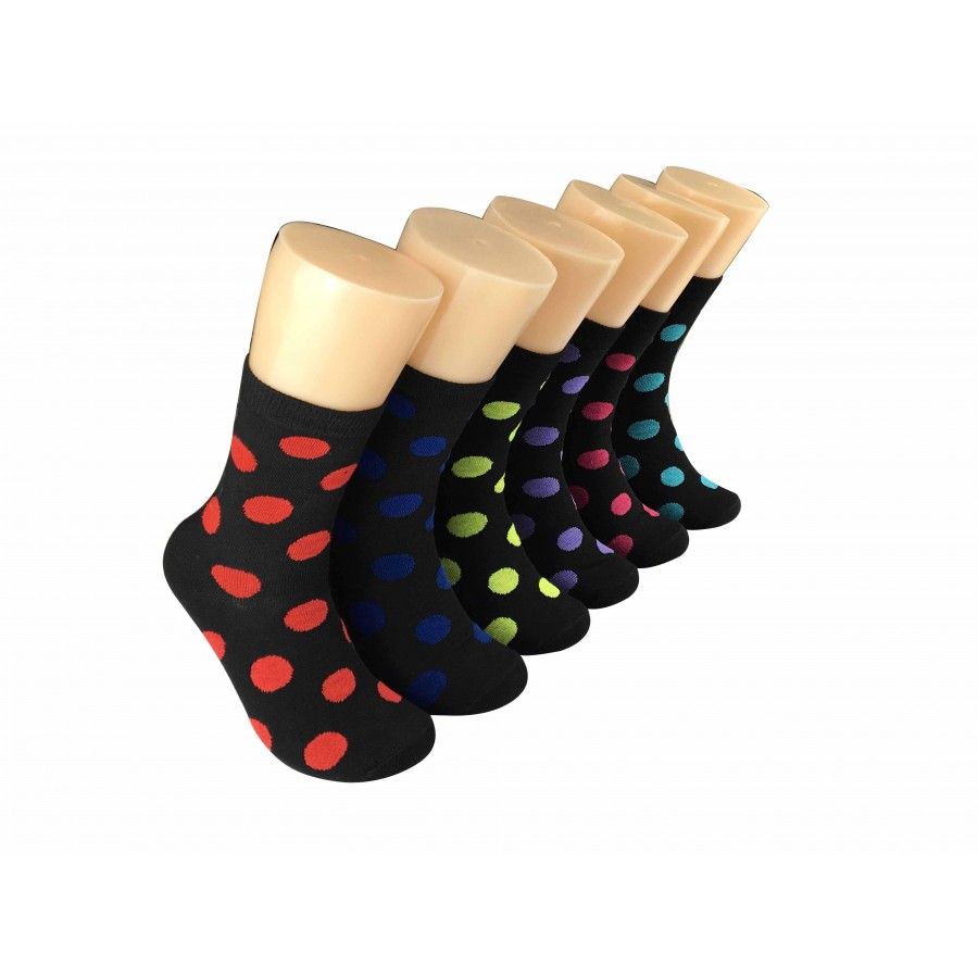 360 Pairs Women's Colorful Polka Dots Crew Socks - Womens Crew Sock