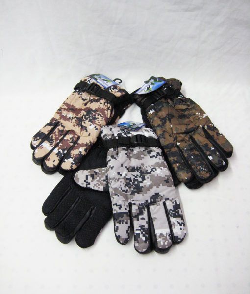 36 Pairs Winter Warm Camo Gloves - Knitted Stretch Gloves