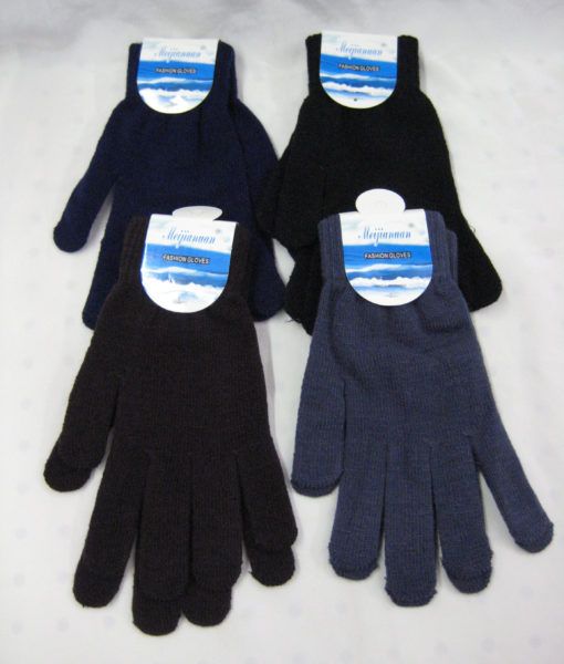 96 Pairs Mens Winter Assorted Color Glove - Knitted Stretch Gloves