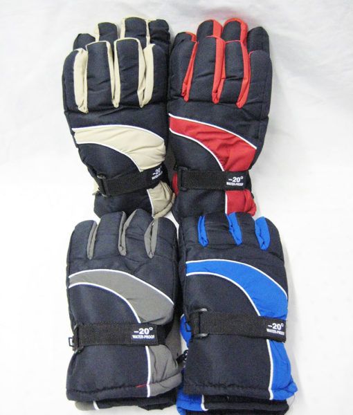48 Pairs of Mens Winter Snow Glove Assorted Color
