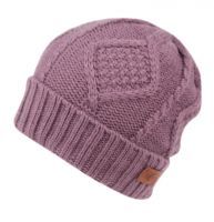 12 Pieces Solid Lavender Color Knit Beanie With Sherpa Lining - Winter Beanie Hats