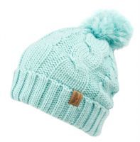 12 Pieces Heavy Knit Beanie In Mint With Pom Pom And Sherpa Lining - Winter Beanie Hats