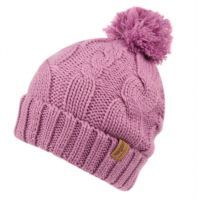 12 Pieces Heavy Knit Beanie In Lavender With Pom Pom And Sherpa Lining - Winter Beanie Hats