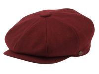 12 Pieces Solid Color Melton Wool Newsboy Cap In Burgandy - Fashion Winter Hats