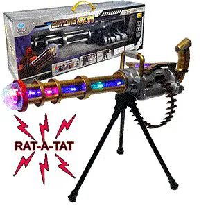 8 Pieces Toy Gatling Guns With/ Lights & Sound - Toy Weapons